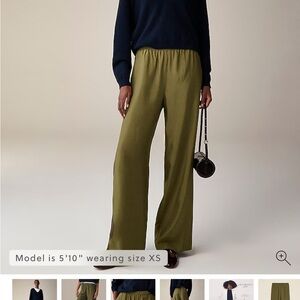 NWT JCREW Stratus pant in textured satin